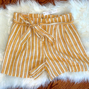 DREW Striped Paperbag shorts, Size Large, NWT